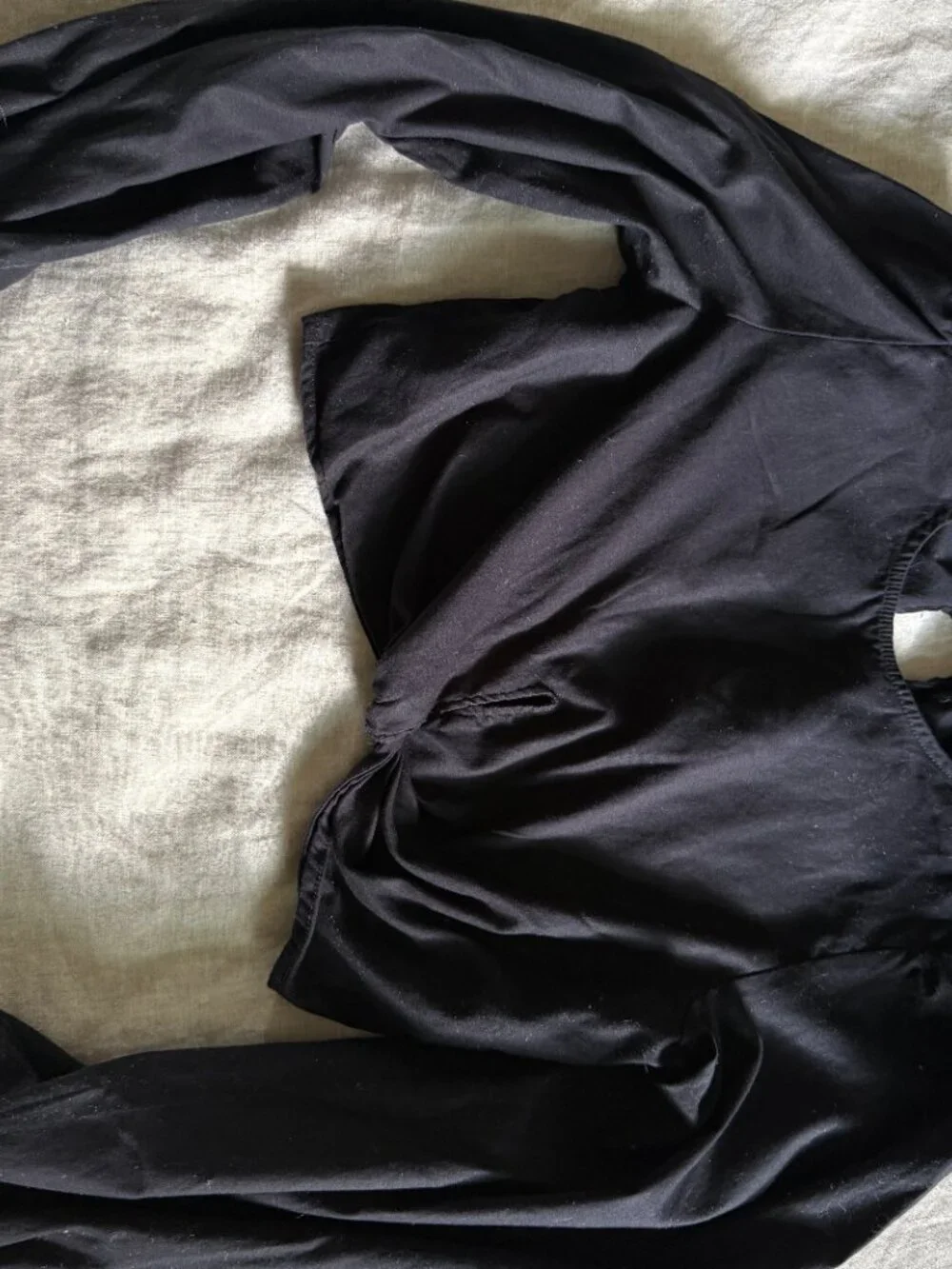 Reformation Derek Top Black Crop Top Puff Sleeve Twist Front Organic Cotton